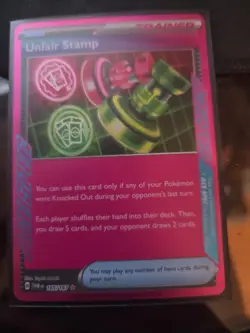 UNFAIR STAMP 165/167 - ACE SPEC - Twilight Masquerade - Near Mint - Pokemon Tcg - Image 2
