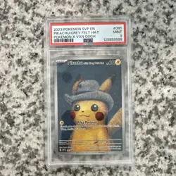 Pokemon Pikachu with Grey Felt Hat SVP Promo Full Art EN 2023 PSA 9 #085 - Image 1