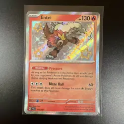 Pokemon TCG Entei Shiny Rare Holo SV: Paldean Fates 112/091 130 HP English - Image 1