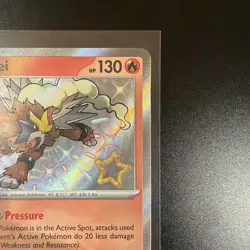 Pokemon TCG Entei Shiny Rare Holo SV: Paldean Fates 112/091 130 HP English - Image 3