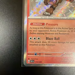 Pokemon TCG Entei Shiny Rare Holo SV: Paldean Fates 112/091 130 HP English - Image 4