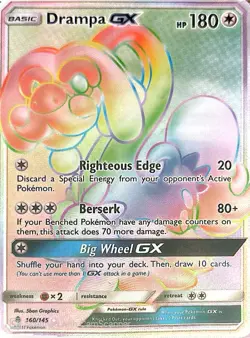 Drampa GX (Secret) Pokemon 2017 Sm-Guardians Rising Holo 160/145 Rainbow - Image 2