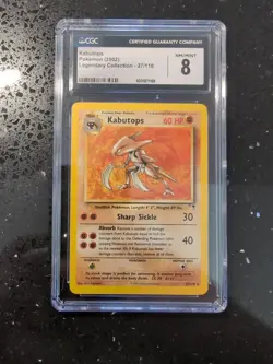 Graded CGC 8 KABUTOPS #27 2002 Pokemon Legendary Collection NM - MT - Image 1