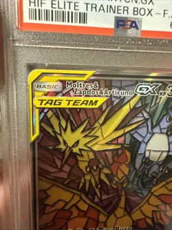 Pokemon 2019 P.M SM Black Star Moltres Zapdos Articuno GX Promo SM210 PSA 9 - Image 3