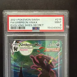 Pokemon Evolving Skies Umbreon VMAX Alt Art 215/203 PSA 9 - Image 2