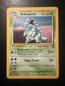 Pokemon TCG Nidoqueen Base Set 2 Holo Rare - Image 1