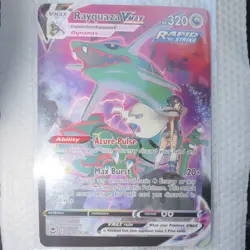 POKEMON SW-SILVER TEMPEST RAYQUAZA VMAX ULTRA RARE FULL ART HOLO TG20/TG30 - Image 1