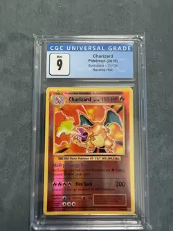 CHARIZARD 11/108 REVERSE HOLO 2016 POKEMON EVOLUTIONS CGC 9 - Image 1