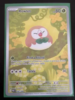 ROWLET 090/088 HOLO ILLUSTRATION RARE PERFECT ORDER POKEMON HOLO NEAR MINT - Image 3