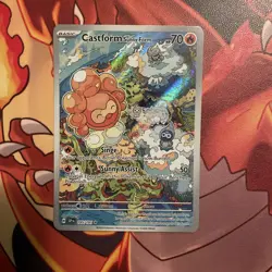 Pokemon Castform Sunny Form Illustration Rare SV08: Surging Sparks 195/191 NM - Image 2