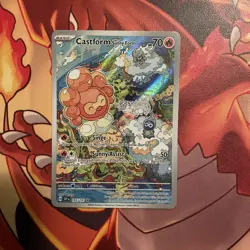 Pokemon Castform Sunny Form Illustration Rare SV08: Surging Sparks 195/191 NM - Image 3