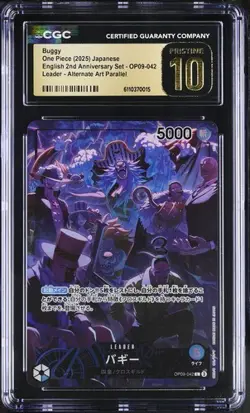 ✨✨ CGC 10 Pristine One Piece CCG Buggy 2nd Anniversary Set OP09-042 Jpn - Image 1