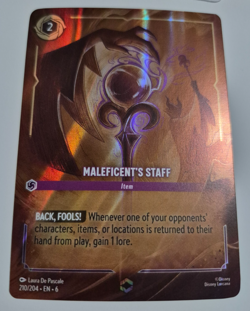 Disney Lorcana Azurite Sea Enchanted Maleficent's Staff English NM Rare - Image 3