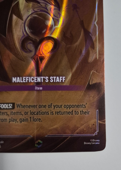 Disney Lorcana Azurite Sea Enchanted Maleficent's Staff English NM Rare - Image 5