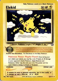 Elekid 022/111 Neo Genesis Pokemon Card TCG - Image 1