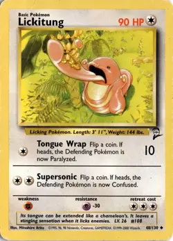 Lickitung 048/130 Base Set 2 Pokemon Card TCG - Image 1