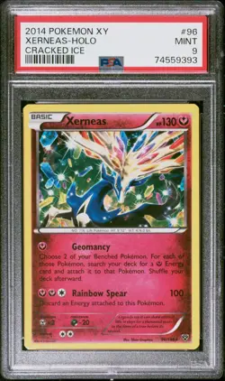 2014 Pokemon XY Xerneas Holo Cracked Ice #96 PSA 9 - Image 1