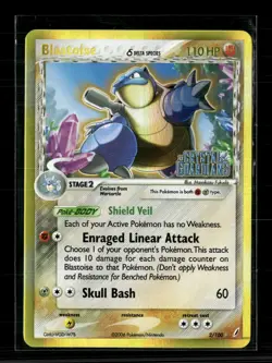 Pokemon 2006 EX Crystal Guardians Blastoise Reverse Holofoil #2/100 - Image 1