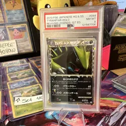 Pokemon Tyranitar 044/080 Revival Legends Holo 1st Edition PSA 8 Japanese - Image 4