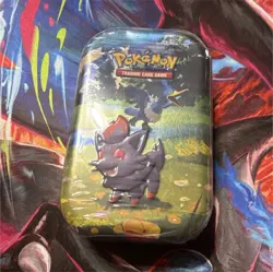 Pokemon Mega Evolution—Ascended Heroes Mini Tin Zorua 60-Card Capacity Tin - Image 1