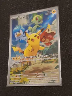 Sealed! Pikachu 027 Sv: S & V Black Star Promo Holo Pokemon TCG NM, Fast Ship - Image 1