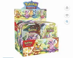 SEALED Pokemon Prismatic Evolutions 8 Tin box Jolteon Espeon Leafeon - Image 1