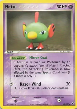 Natu 66/107 Common Deoxys Pokemon Lightly Played - Image 1
