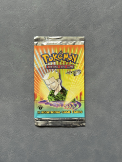 Pokemon Gym Heroes 1st Edition EMPTY Booster Pack Lt.Surge Vintage WOTC TCG 1999 - Image 1