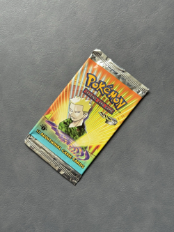 Pokemon Gym Heroes 1st Edition EMPTY Booster Pack Lt.Surge Vintage WOTC TCG 1999 - Image 2