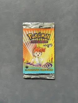 Pokemon Gym Heroes 1st Edition EMPTY Booster Pack Misty Vintage WOTC TCG 1999 - Image 1