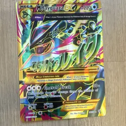 Jumbo Pokemon M Rayquaza EX Full Art Holo Ultra Rare 98/98 XY Ancient Origins - Image 1