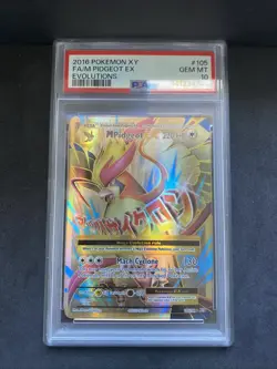 Pokemon XY Evolutions Mega M Pidgeot EX 105/108 2016 PSA 10 #105 - Image 1