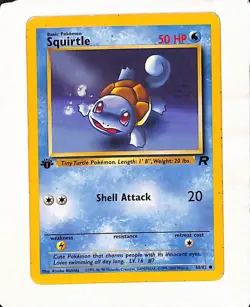 Pokemon Card - Squirtle Team Rocket 68/82 Common 1st Edition - Image 1