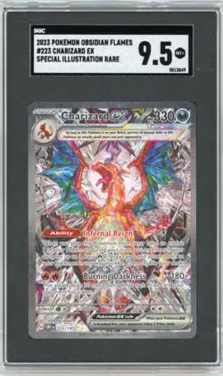 SGC MINT 9.5 2023 POKEMON OBSIDIAN FLAMES CHARIZARD EX SPECIAL ILL RARE #223 SIR - Image 1