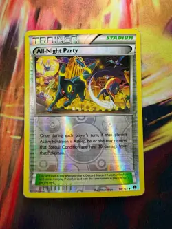 All-Night Party 96/122 MP Reverse Holo BREAKpoint 2016 Pokemon TCG - Image 1
