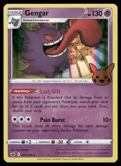 Pokemon Cards Gengar 057/198 Holo Trick or Trade BOOster Holo Promo NM - Image 1