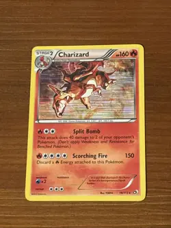 Pokemon TCG Charizard Legendary Treasures Holo Rare Card 19/113 - Image 1