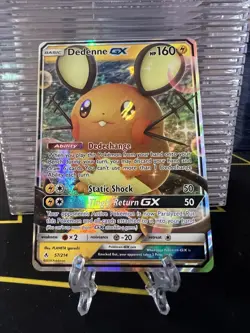 Pokemon TCG Dedenne GX Full Art Ultra Rare Holo Card Unbroken Bonds 57/214 LP-NM - Image 1