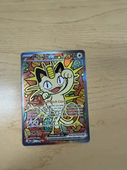 Pokemon Meowth ex Full Art Foil Double Rare 170 HP 121/088 PAR Card - Image 1