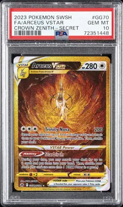 2023 POKEMON SWORD & SHIELD CROWN ZENITH SECRET FULL ART/ARCEUS VSTAR PSA 10 - Image 1