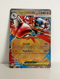 Pokemon Mega Evolutions Mega Lucario EX 077/132 Card Near Mint - Image 1