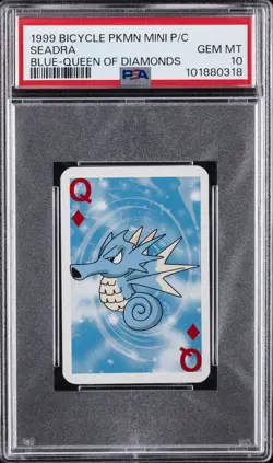 1999 BICYCLE POKEMON MINI PLAYING CARDS BLUE DECK SEADRA PSA 10 - Image 1