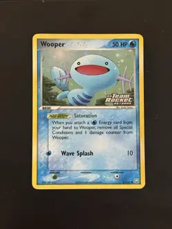 Pokemon WOOPER 81/109 REVERSE HOLO | LP Light Play | EX Team Rocket | 2004 - Image 1