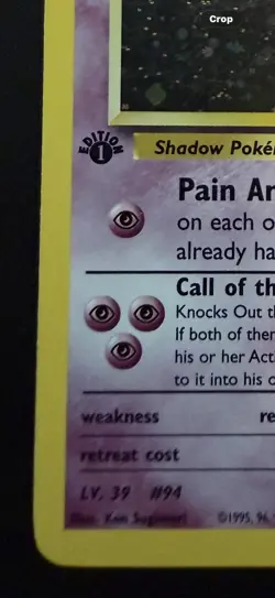 Pokemon TCG Sabrina's Gengar 14/132 Gym Challenge Holo Rare 80 HP Stage 1 NP - Image 3
