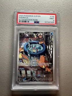 2024 POKEMON SCR EN-STELLAR CROWN ILLUSTRATION RARE 148 SQUIRTLE PSA 9 TCG SIR - Image 1