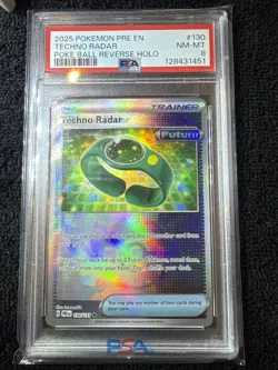 Techno Radar (Poke Ball) 130/131 Sv: Prismatic Evolutions Holo Pokemon PSA 8 - Image 1