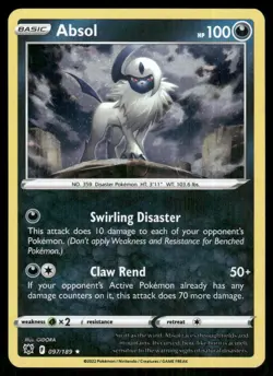 Absol (Cosmos Holo) 097/189 Rare Pokemon Near Mint - Image 1