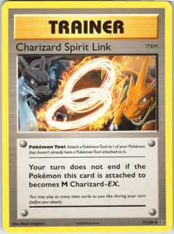 Charizard Spirit Link – Pokemon TCG XY Evolutions 75/108 Pokemon Tool HP - Image 1