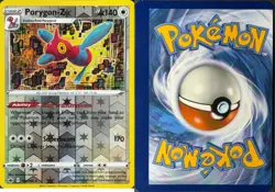 Miscut Error - Pokemon Porygon-Z 118/198 Reverse Holo 2021 Upside Down Back OC - Image 1