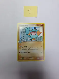 Pokemon TCG Marshtomp Reverse Holo Card 38/100 Crystal Guardians - Image 1
